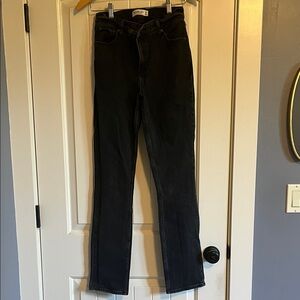 Women's Black Ambercrombie and Fitch Slim Straight 90s Jeans